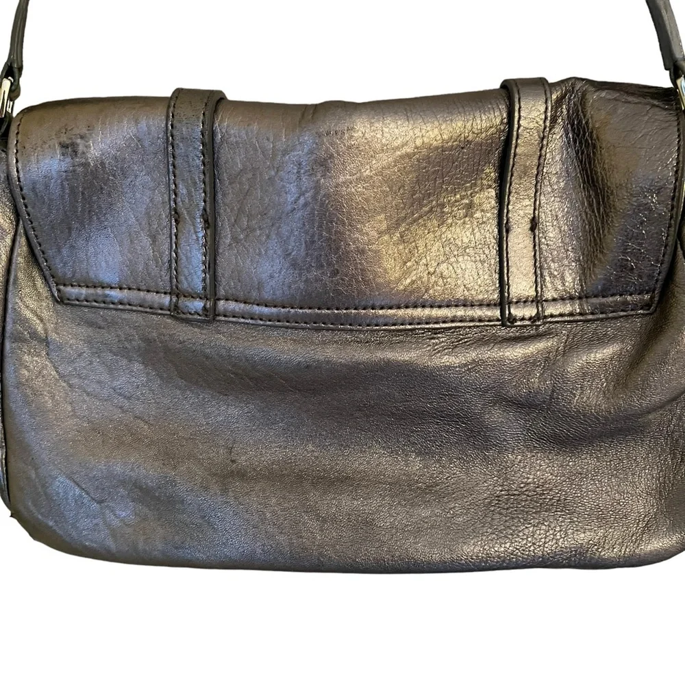 Talbots Metallic Silver Small Satchel